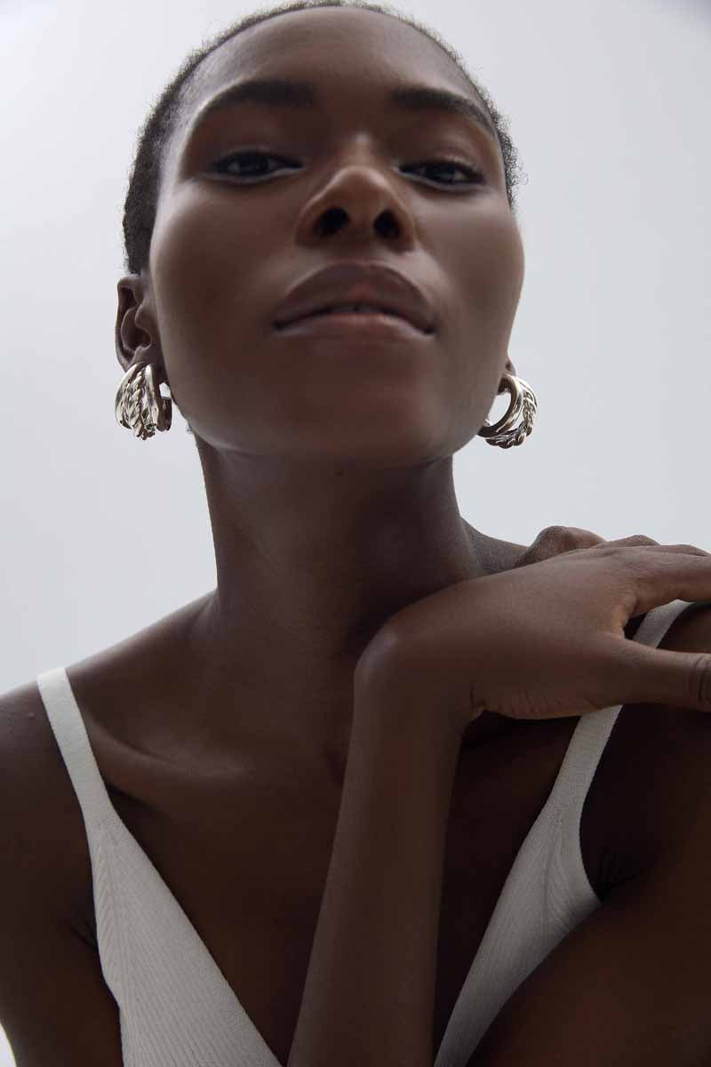 Twisted Symphony Huggie Earrings