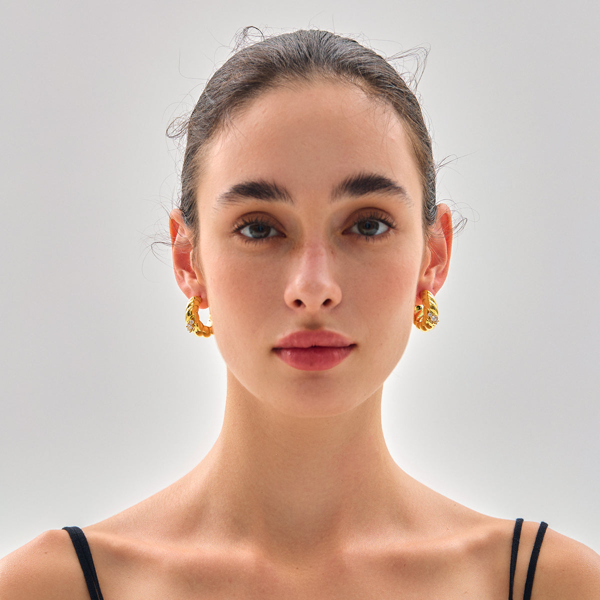 Radiant Arch Hoop Earrings