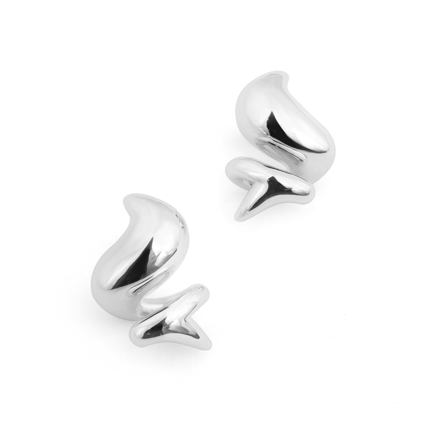 Golden Swirl Stud Earrings