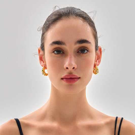 Radiant Arch Hoop Earrings
