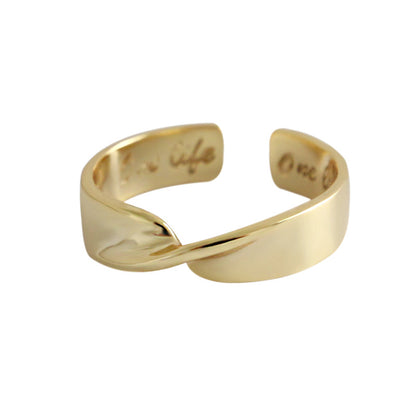 Twisted Faith Adjustable Ring