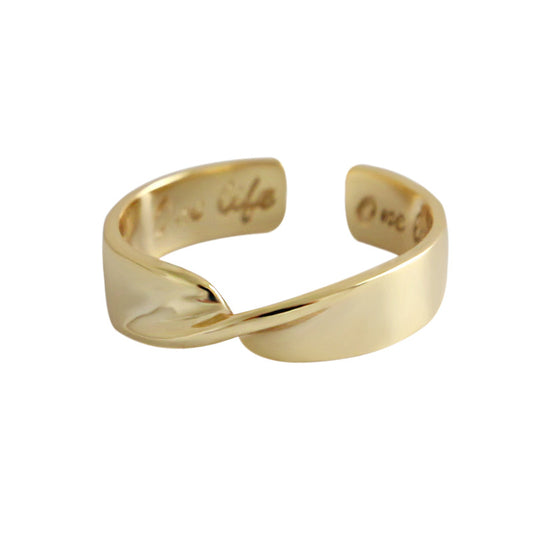 Twisted Faith Adjustable Ring
