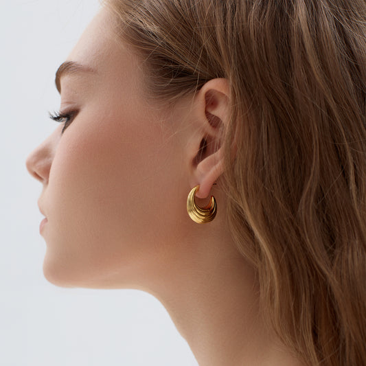 Vivid Edge Hoop Earrings