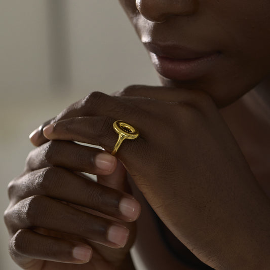 Golden Halo Statement Ring